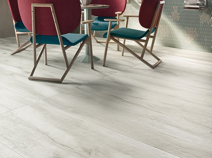 KUNI white timber look floor tiles