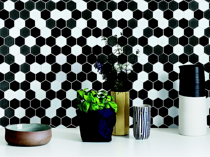 HEX pattern mosaic tiles