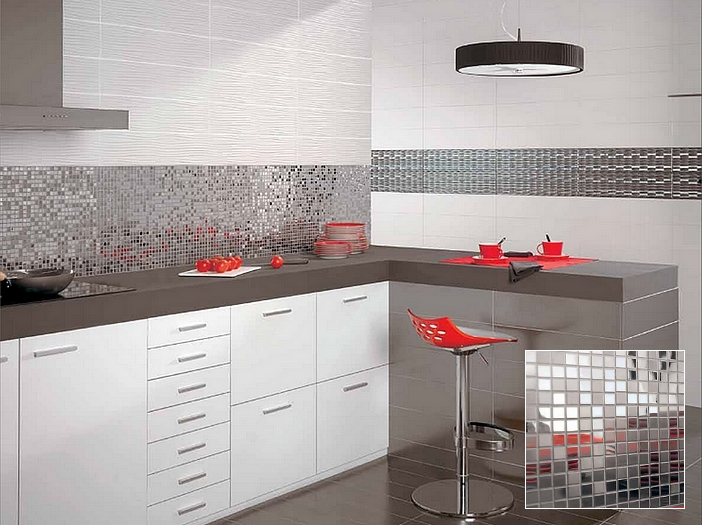 Mosaic kitchen splashback