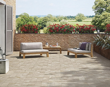 Stoneway decorative tiles used in garden