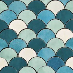 Blue Fishscale mosaic