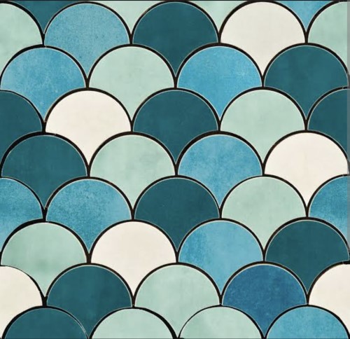 Blue Fishscale mosaic