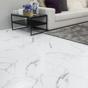 Carrara White Satin marble floor tile 600x1200