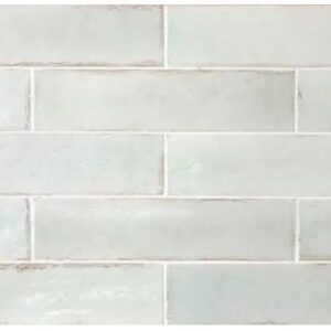 Tribeca Seaglass Mint brick wall tile