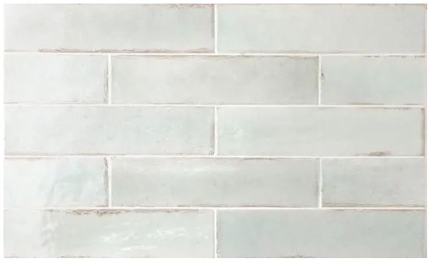 Tribeca Seaglass Mint brick wall tile