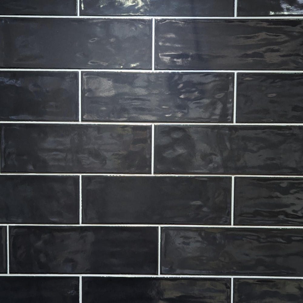 Brick Glossy Black tile
