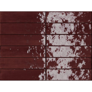 Burgundy red subway wall tile