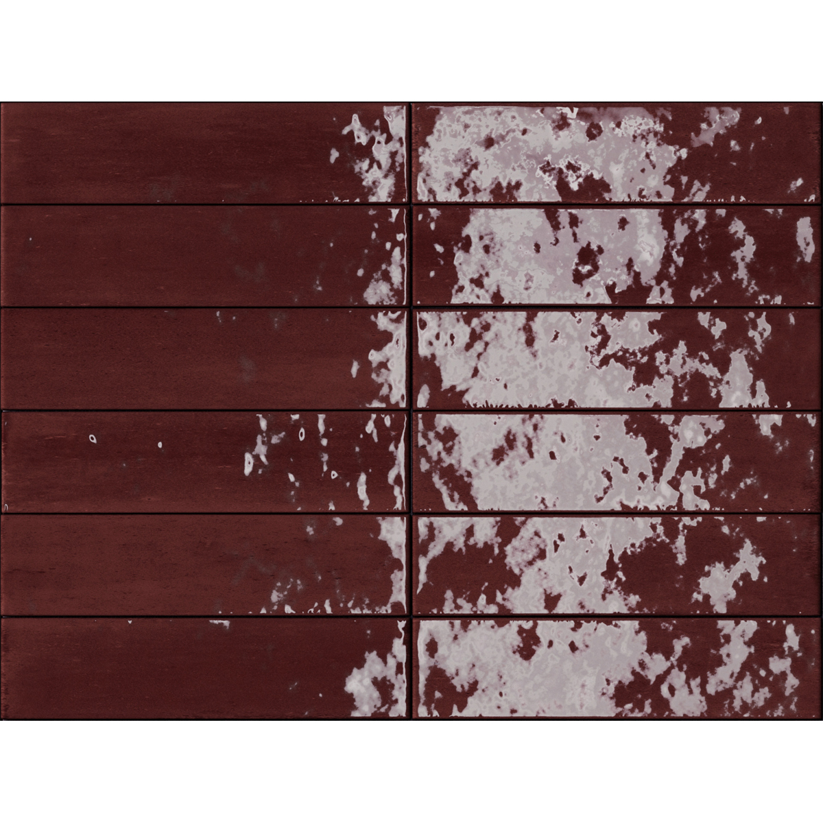Burgundy red subway wall tile